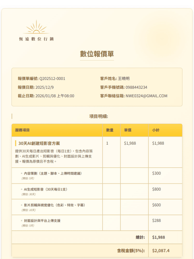 【秒發報價新手村】EP1：從 0 到 1 的環境設定，打造你的專業第一印象