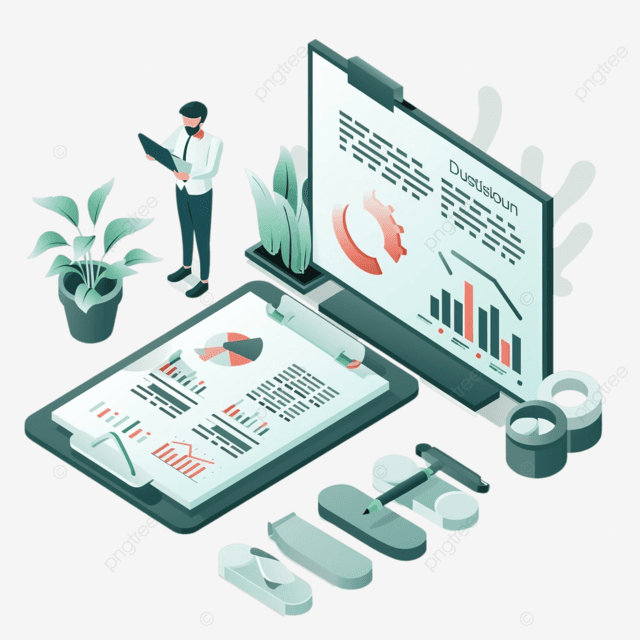 pngtree concept flat isometric tick the business plan png image